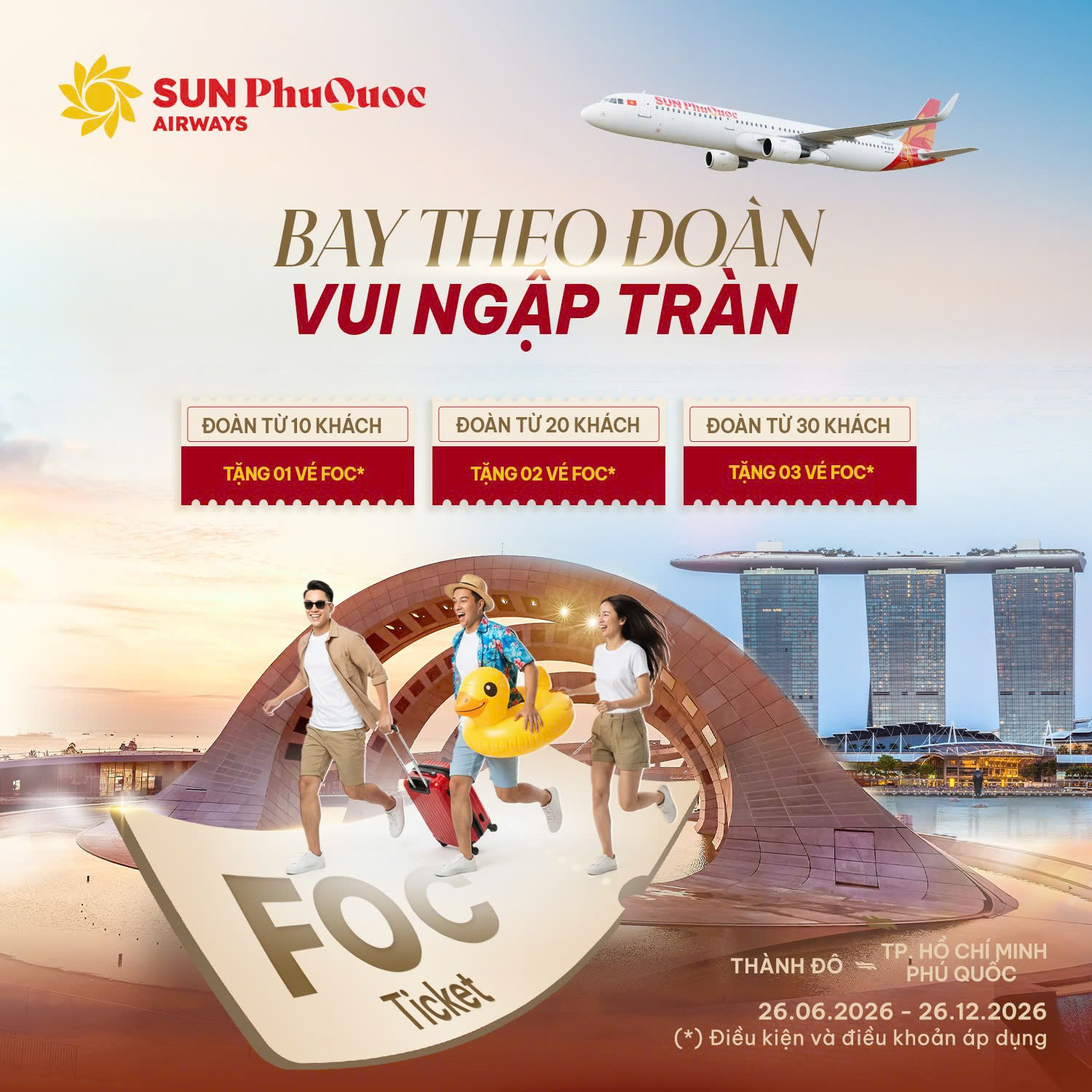 ✈️🌴 Bay Theo Đoàn – Vui Ngập Tràn Cùng Sun Phu Quoc Airways – Tặng Vé FOC Siêu Hấp Dẫn!