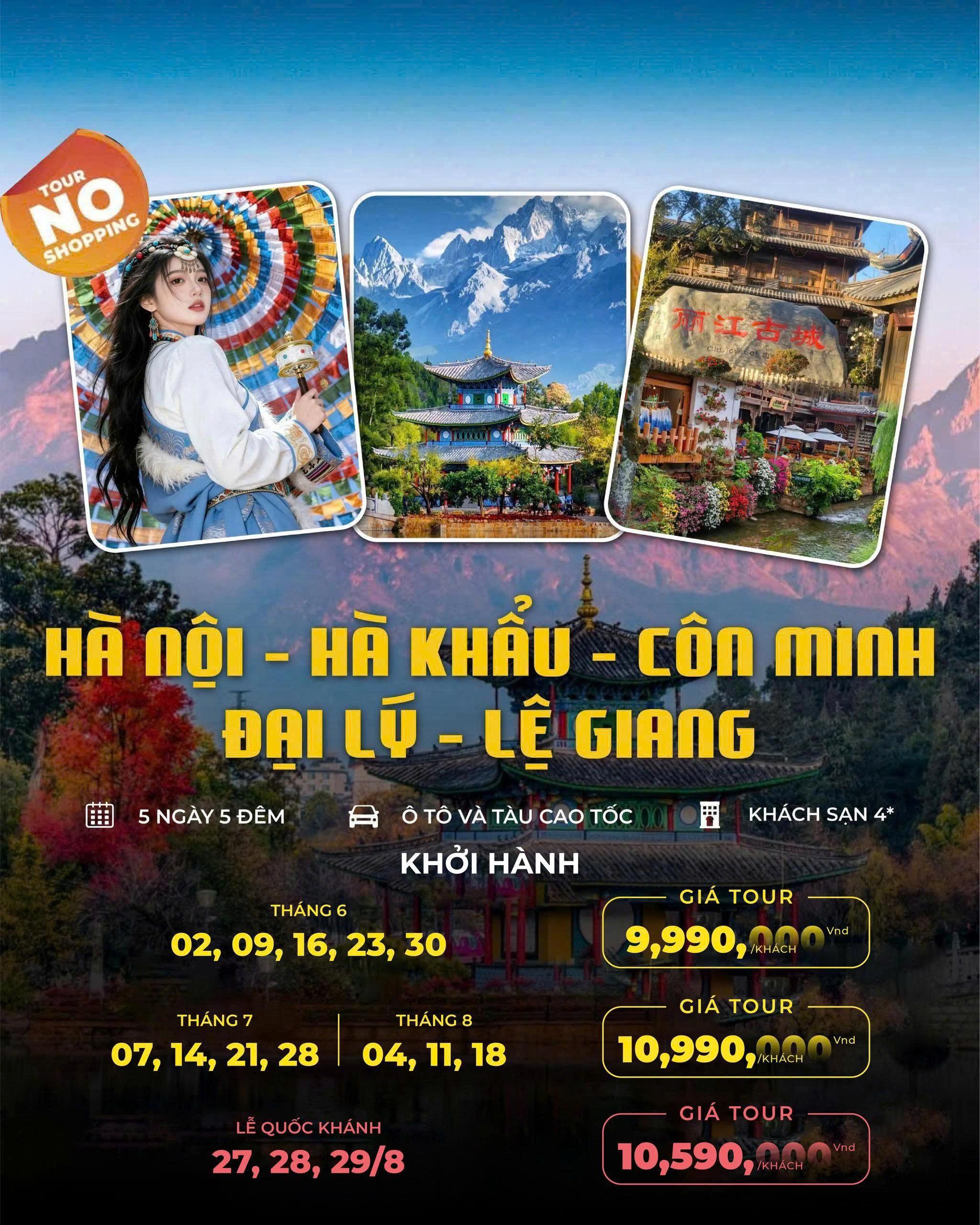 ✨ Hành Trình Khám Phá Hà Nội – Hà Khẩu – Côn Minh – Đại Lý – Lệ Giang: Chạm Giữa Đất Trời Và Văn Hóa!