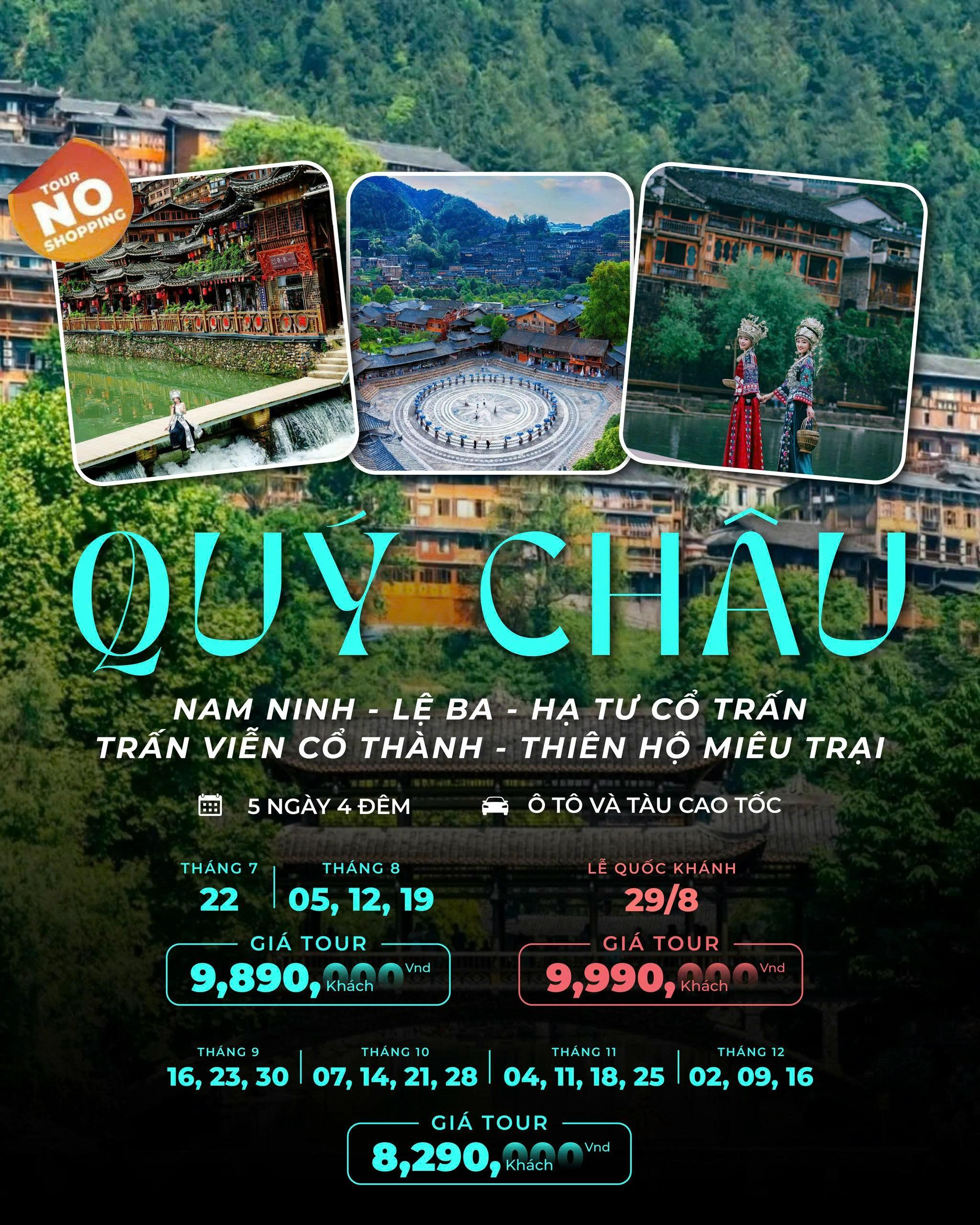 Khám phá Nam Ninh, Lễ Ba và Thiên Hồ Miếu Trại trong 5 ngày 4 đêm 🚣♀️🌳