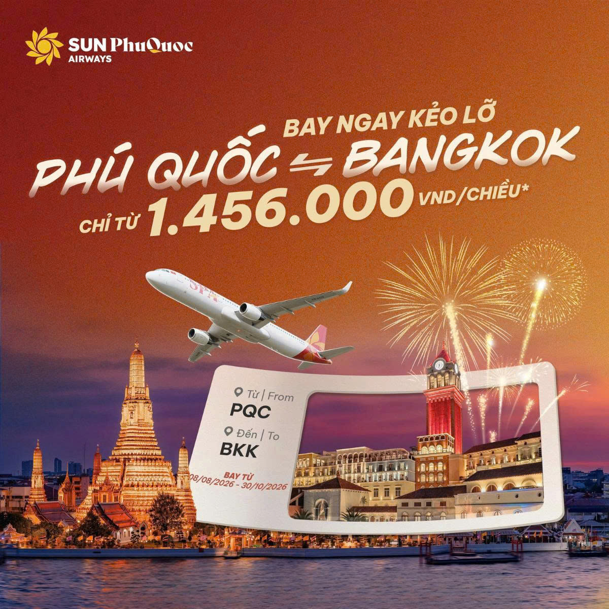 Khám Phá Bangkok Từ Phú Quốc Với Giá Cực Tốt! ✈️